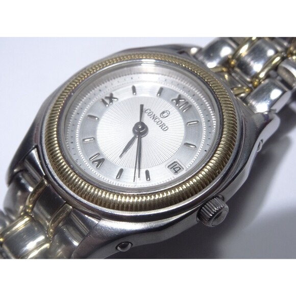 26mm Concord Steeplechase  2Tone Gold & Steel Quartz Watch 6.5"  Ref. 15.36.260 - Picture 4 of 15